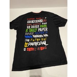 SWITCH Black Tshirt Men Size Large Paper Daily